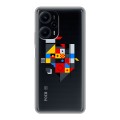 Полупрозрачный дизайнерский пластиковый чехол для XIaomi Poco F5 Абстракции 3