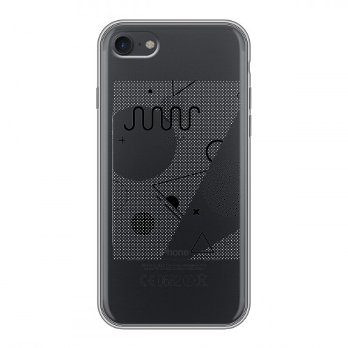Полупрозрачный дизайнерский силиконовый с усиленными углами чехол для Iphone 7 Абстракции 1