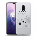 Полупрозрачный дизайнерский пластиковый чехол для OnePlus 7 Абстракции 1