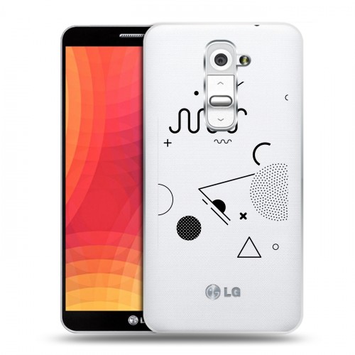 Полупрозрачный дизайнерский пластиковый чехол для LG Optimus G2 Абстракции 1