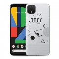Полупрозрачный дизайнерский пластиковый чехол для Google Pixel 4 XL Абстракции 1