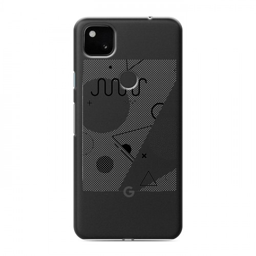 Полупрозрачный дизайнерский пластиковый чехол для Google Pixel 4a Абстракции 1