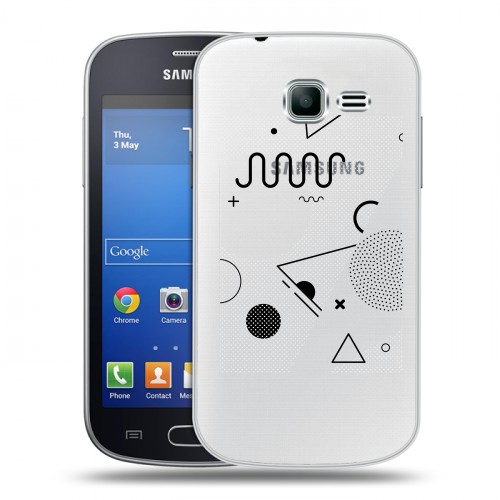 Полупрозрачный дизайнерский пластиковый чехол для Samsung Galaxy Trend Lite Абстракции 1