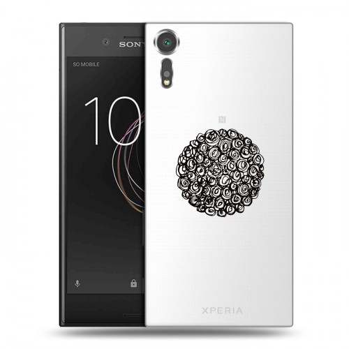 Полупрозрачный дизайнерский пластиковый чехол для Sony Xperia XZs Абстракции 5