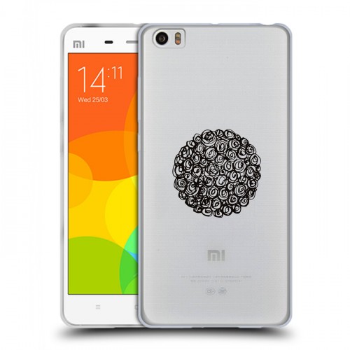 Полупрозрачный дизайнерский пластиковый чехол для Xiaomi Mi Note Абстракции 5