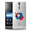 Полупрозрачный дизайнерский пластиковый чехол для Sony Xperia S Абстракции 3