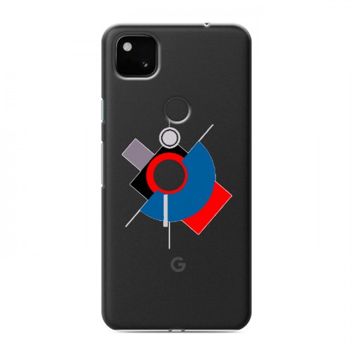 Полупрозрачный дизайнерский пластиковый чехол для Google Pixel 4a Абстракции 3