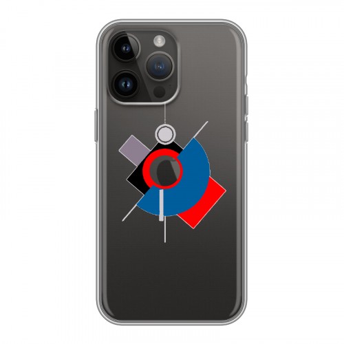 Полупрозрачный дизайнерский пластиковый чехол для Iphone 14 Pro Max Абстракции 3