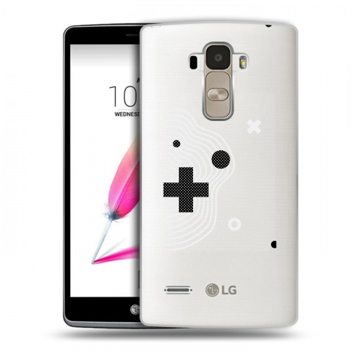 Полупрозрачный дизайнерский пластиковый чехол для LG G4 Stylus Абстракции 1