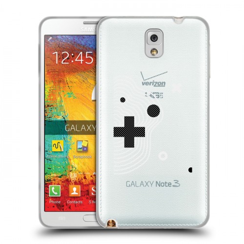 Полупрозрачный дизайнерский пластиковый чехол для Samsung Galaxy Note 3 Абстракции 1