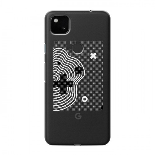 Полупрозрачный дизайнерский пластиковый чехол для Google Pixel 4a Абстракции 1