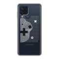 Полупрозрачный дизайнерский пластиковый чехол для Samsung Galaxy A22 Абстракции 1