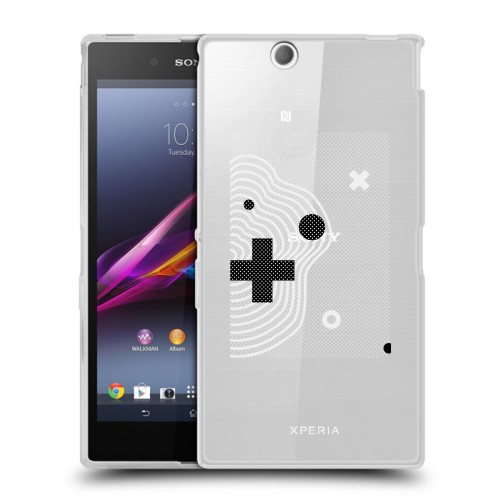 Полупрозрачный дизайнерский пластиковый чехол для Sony Xperia Z Ultra  Абстракции 1