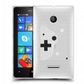 Полупрозрачный дизайнерский пластиковый чехол для Microsoft Lumia 435 Абстракции 1