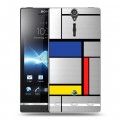 Полупрозрачный дизайнерский пластиковый чехол для Sony Xperia S Абстракции 3