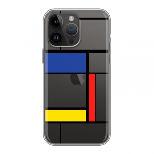Полупрозрачный дизайнерский пластиковый чехол для Iphone 14 Pro Max Абстракции 3