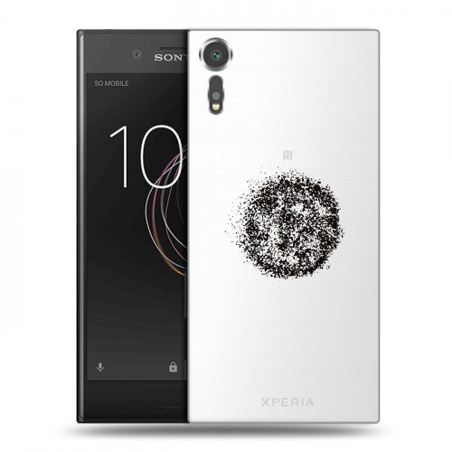 Полупрозрачный дизайнерский пластиковый чехол для Sony Xperia XZs Абстракции 5