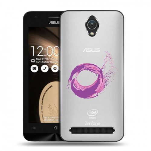 Полупрозрачный дизайнерский пластиковый чехол для ASUS Zenfone Go Абстракции 5