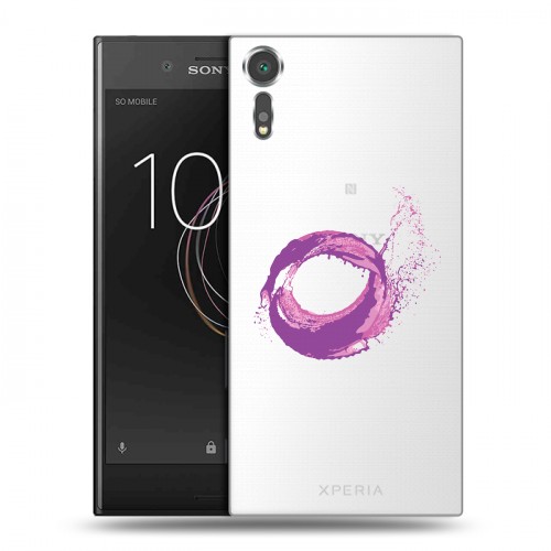 Полупрозрачный дизайнерский пластиковый чехол для Sony Xperia XZs Абстракции 5