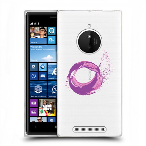 Полупрозрачный дизайнерский пластиковый чехол для Nokia Lumia 830 Абстракции 5
