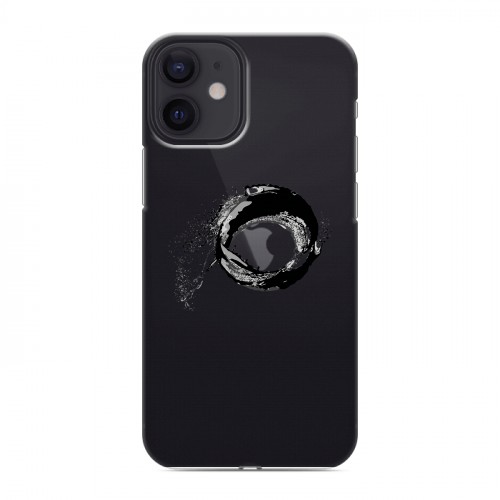 Полупрозрачный дизайнерский силиконовый с усиленными углами чехол для Iphone 12 Mini Абстракции 5