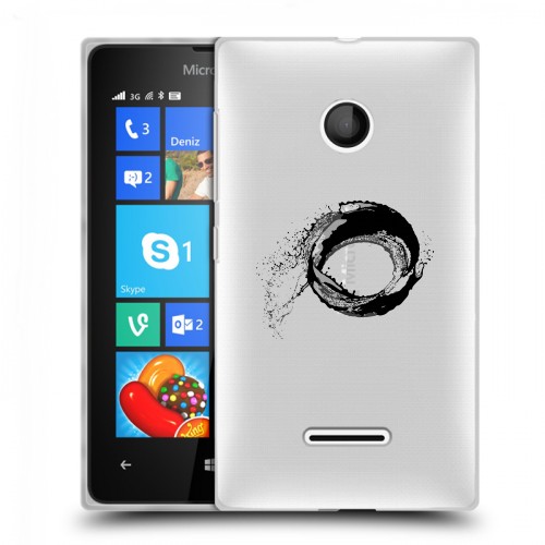 Полупрозрачный дизайнерский пластиковый чехол для Microsoft Lumia 435 Абстракции 5