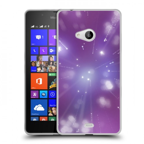 Дизайнерский пластиковый чехол для Microsoft Lumia 540 Абстракции Сияние