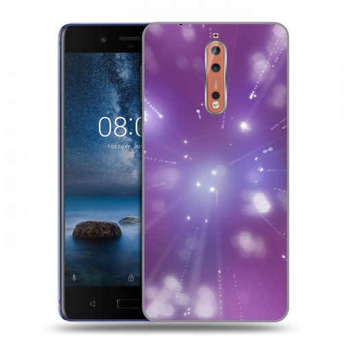 Дизайнерский пластиковый чехол для Nokia 8 Абстракции Сияние