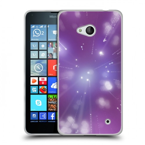 Дизайнерский пластиковый чехол для Microsoft Lumia 640 Абстракции Сияние