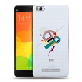 Полупрозрачный дизайнерский пластиковый чехол для Xiaomi Mi4i Абстракции