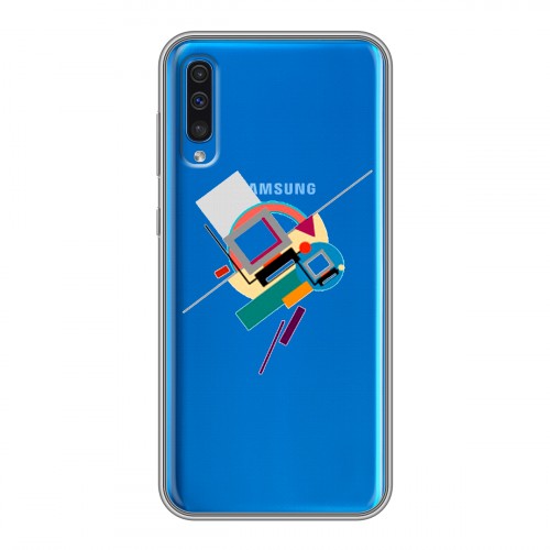 Полупрозрачный дизайнерский пластиковый чехол для Samsung Galaxy A50 Абстракции