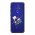 Полупрозрачный дизайнерский силиконовый чехол для Motorola Moto G9 Play Абстракции