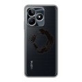 Полупрозрачный дизайнерский пластиковый чехол для Realme C53 Абстракции 5