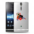 Полупрозрачный дизайнерский пластиковый чехол для Sony Xperia S Абстракции 3