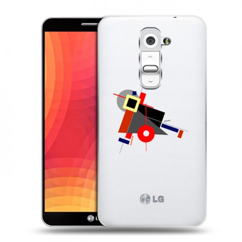 Полупрозрачный дизайнерский пластиковый чехол для LG Optimus G2 Абстракции 3