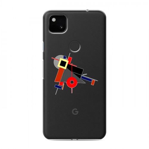 Полупрозрачный дизайнерский пластиковый чехол для Google Pixel 4a Абстракции 3