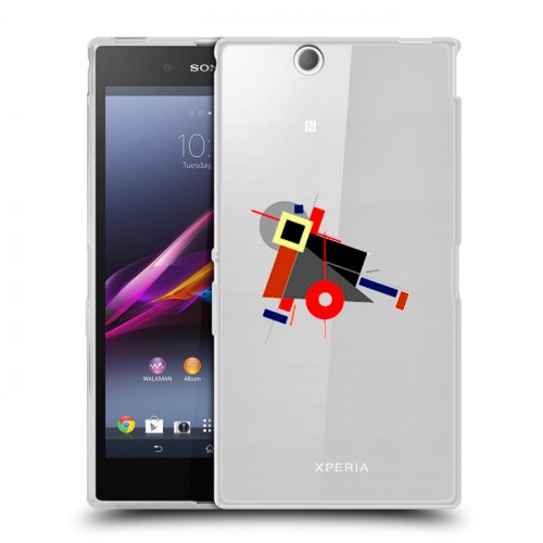 Полупрозрачный дизайнерский пластиковый чехол для Sony Xperia Z Ultra  Абстракции 3