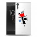 Полупрозрачный дизайнерский пластиковый чехол для Sony Xperia XZs Абстракции 3