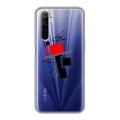 Полупрозрачный дизайнерский силиконовый чехол для Realme 6 Абстракции 3