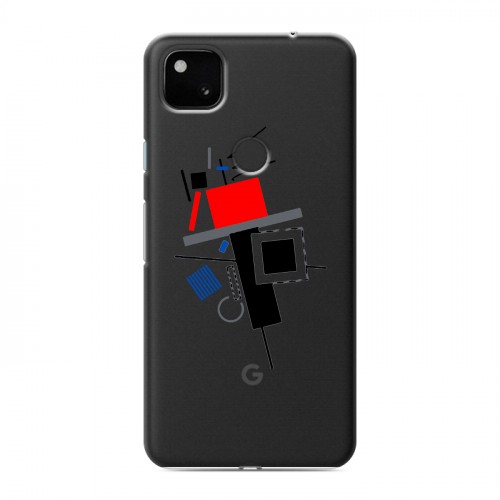 Полупрозрачный дизайнерский пластиковый чехол для Google Pixel 4a Абстракции 3