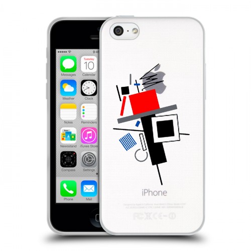 Полупрозрачный дизайнерский пластиковый чехол для Iphone 5c Абстракции 3