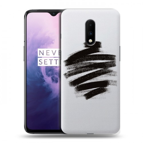 Полупрозрачный дизайнерский пластиковый чехол для OnePlus 7 Абстракции