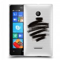 Полупрозрачный дизайнерский пластиковый чехол для Microsoft Lumia 435 Абстракции