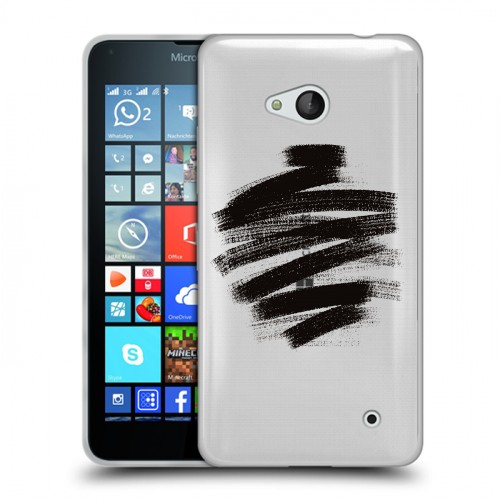 Полупрозрачный дизайнерский силиконовый чехол для Microsoft Lumia 640 Абстракции