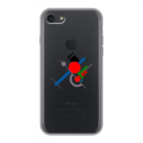 Полупрозрачный дизайнерский силиконовый чехол для Iphone 7 Абстракции 3