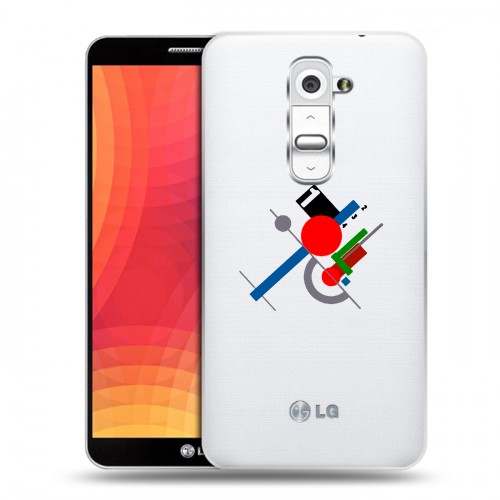 Полупрозрачный дизайнерский пластиковый чехол для LG Optimus G2 Абстракции 3