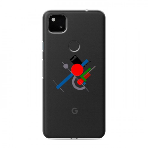 Полупрозрачный дизайнерский пластиковый чехол для Google Pixel 4a Абстракции 3