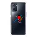 Полупрозрачный дизайнерский пластиковый чехол для Realme 9i Абстракции 3