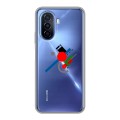 Полупрозрачный дизайнерский пластиковый чехол для Huawei Nova Y70 Абстракции 3