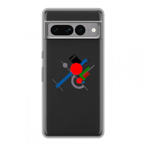 Полупрозрачный дизайнерский силиконовый с усиленными углами чехол для Google Pixel 7 Pro Абстракции 3